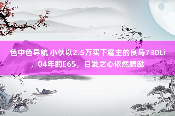 色中色导航 小伙以2.5万买下雇主的良马730Li，04年的E65，白发之心依然蹧跶