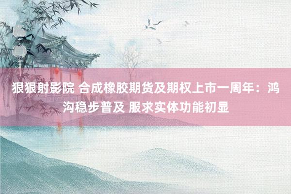 狠狠射影院 合成橡胶期货及期权上市一周年：鸿沟稳步普及 服求实体功能初显