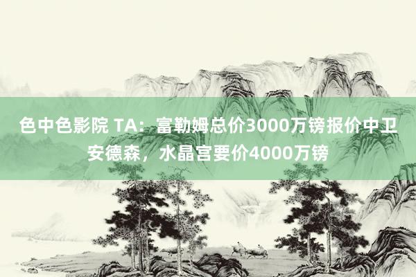 色中色影院 TA：富勒姆总价3000万镑报价中卫安德森，水晶宫要价4000万镑