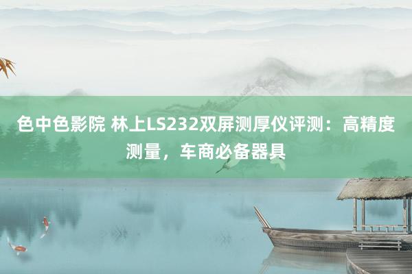 色中色影院 林上LS232双屏测厚仪评测：高精度测量，车商必备器具