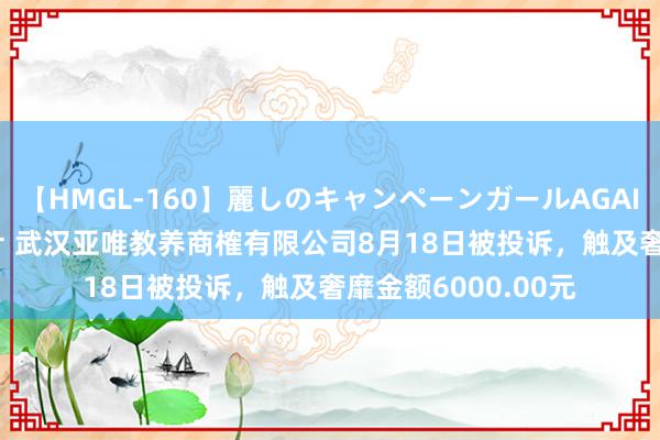 【HMGL-160】麗しのキャンペーンガールAGAIN 12 由奈とエリナ 武汉亚唯教养商榷有限公司8月18日被投诉，触及奢靡金额6000.00元